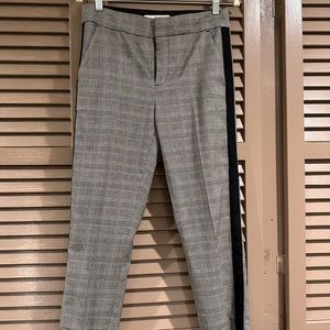 Joie Houndstooth Trousers Size 4 Black/White